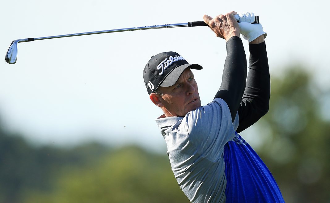 TARRAGONA, SPAIN - NOVEMBER 15: Anders Hansen of Denmark in action during the fifth round of the European Tour Qualifying School Final Stage at Lumine Golf Club on November 15, 2017 in Tarragona, Spain. (Photo by Jan Kruger/Getty Images)