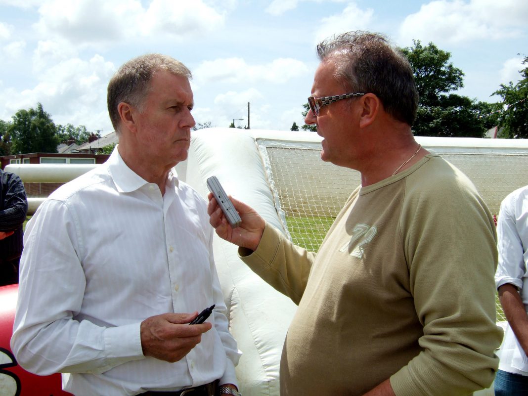 Atkinson with Sir Geoff Hurst