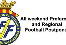 Valencia FA cancel football fixtures in wake of Gota Fria