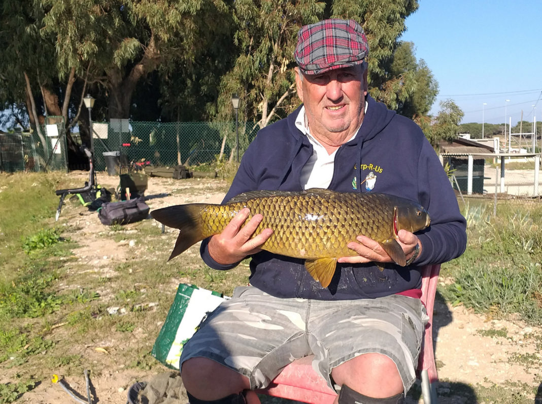 Jackie with the biggest fish of the day