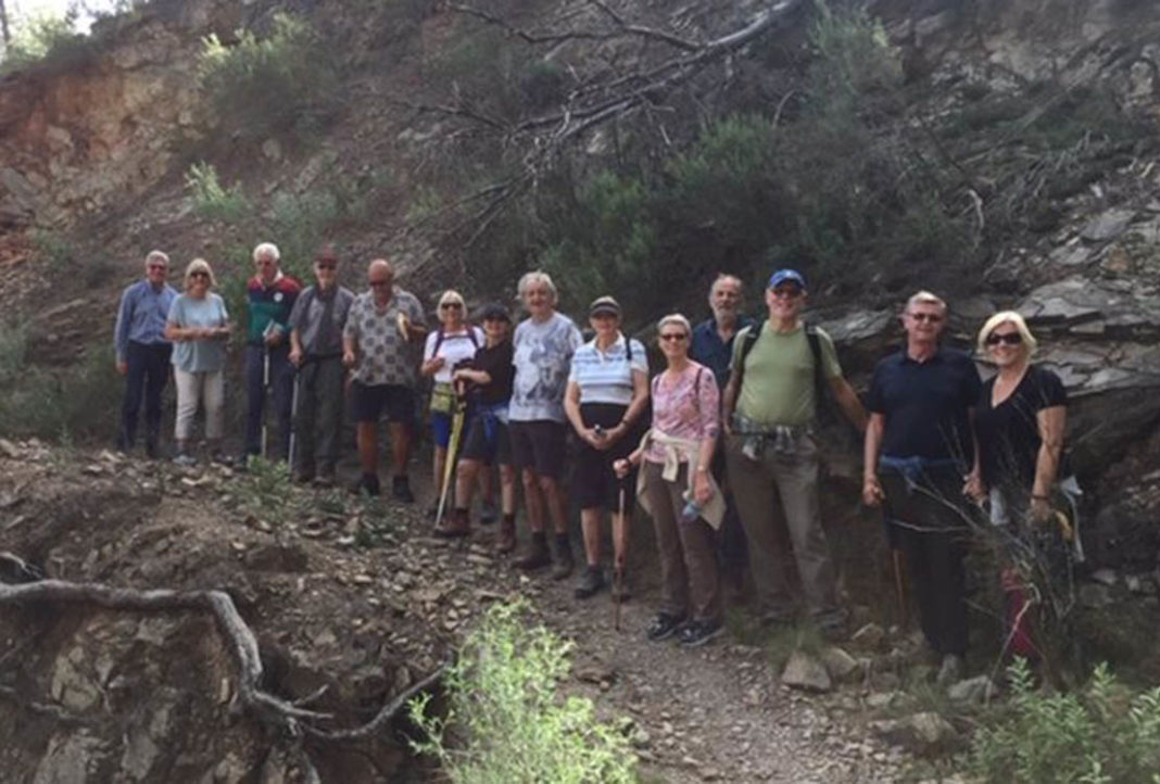 Sixteen walkers & talkers seemed to enjoy the gradual climbs and great views