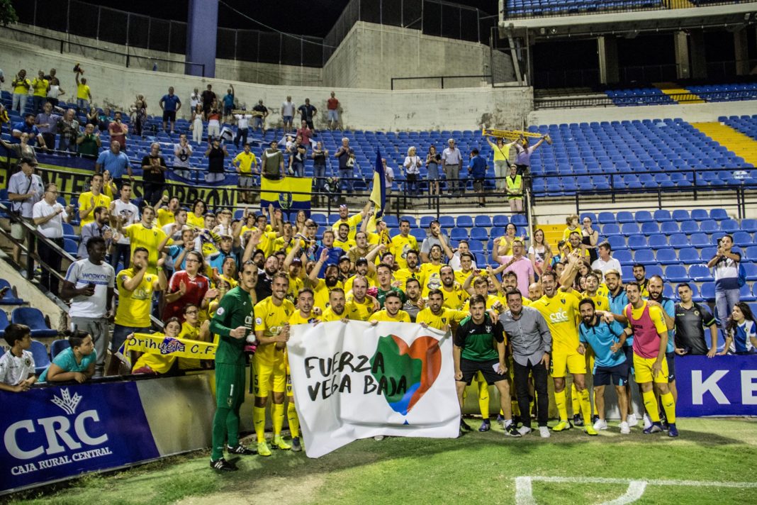 Orihuela celebrating promotion 12 months ago