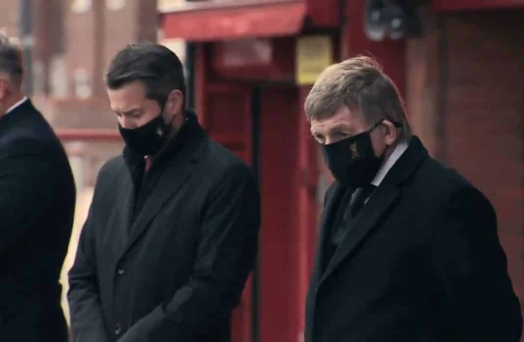 Sir Kenny Dalglish joins mourners at Liverpool Anfield Stadium in farewell to Ian St John