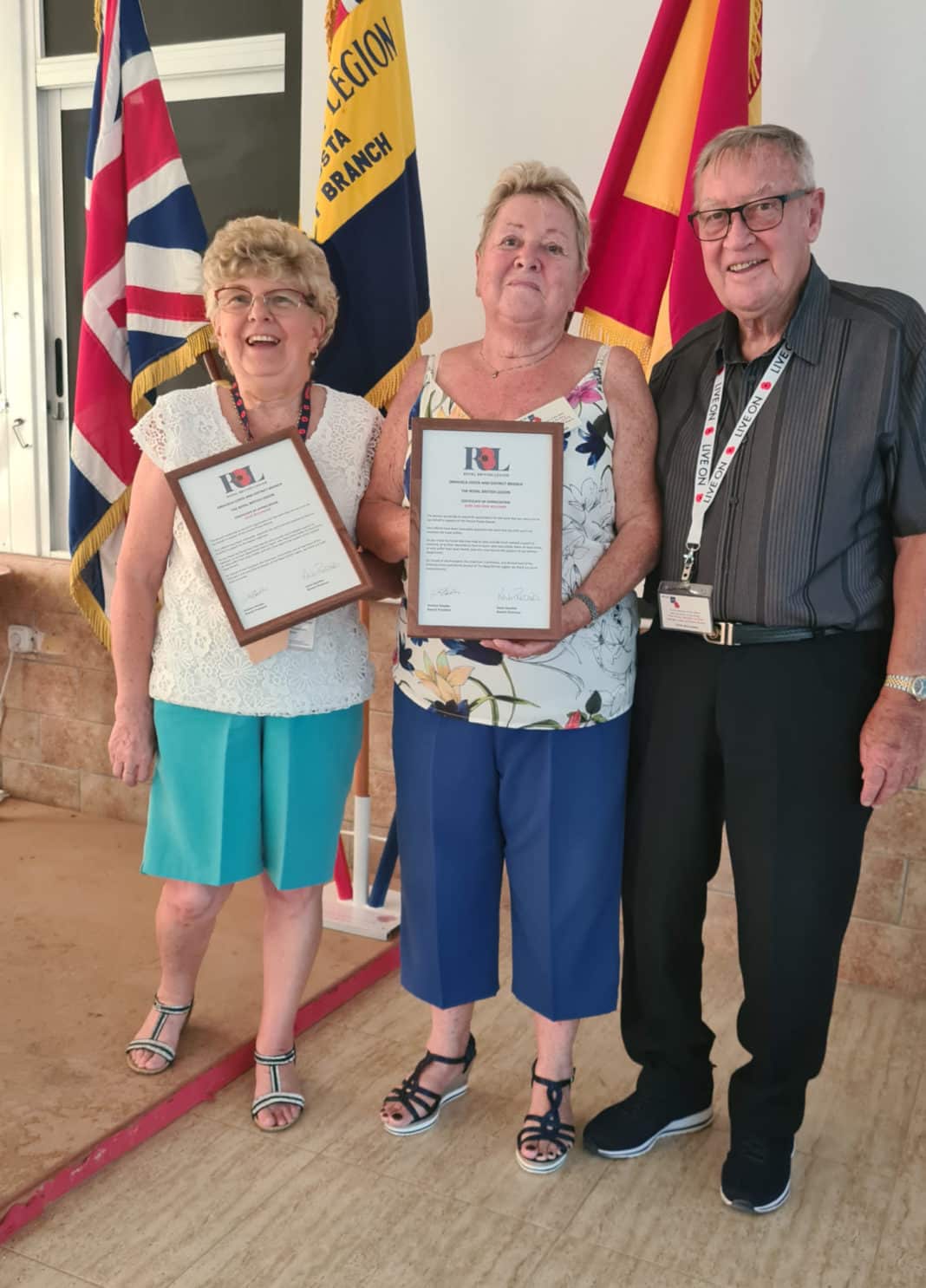 The RBL's Jess Blackband with June and Don Williams