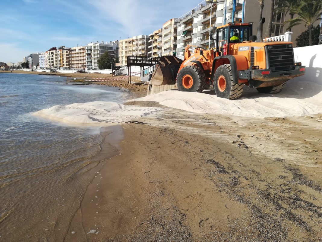 New sand trucked in for Los Locos Beach