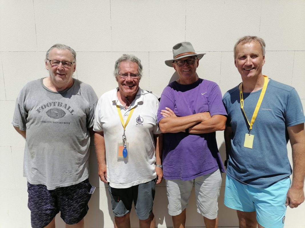 Keith McKintosh, Robert Hudson, Jack Moss (with the hat) and Mark Williams